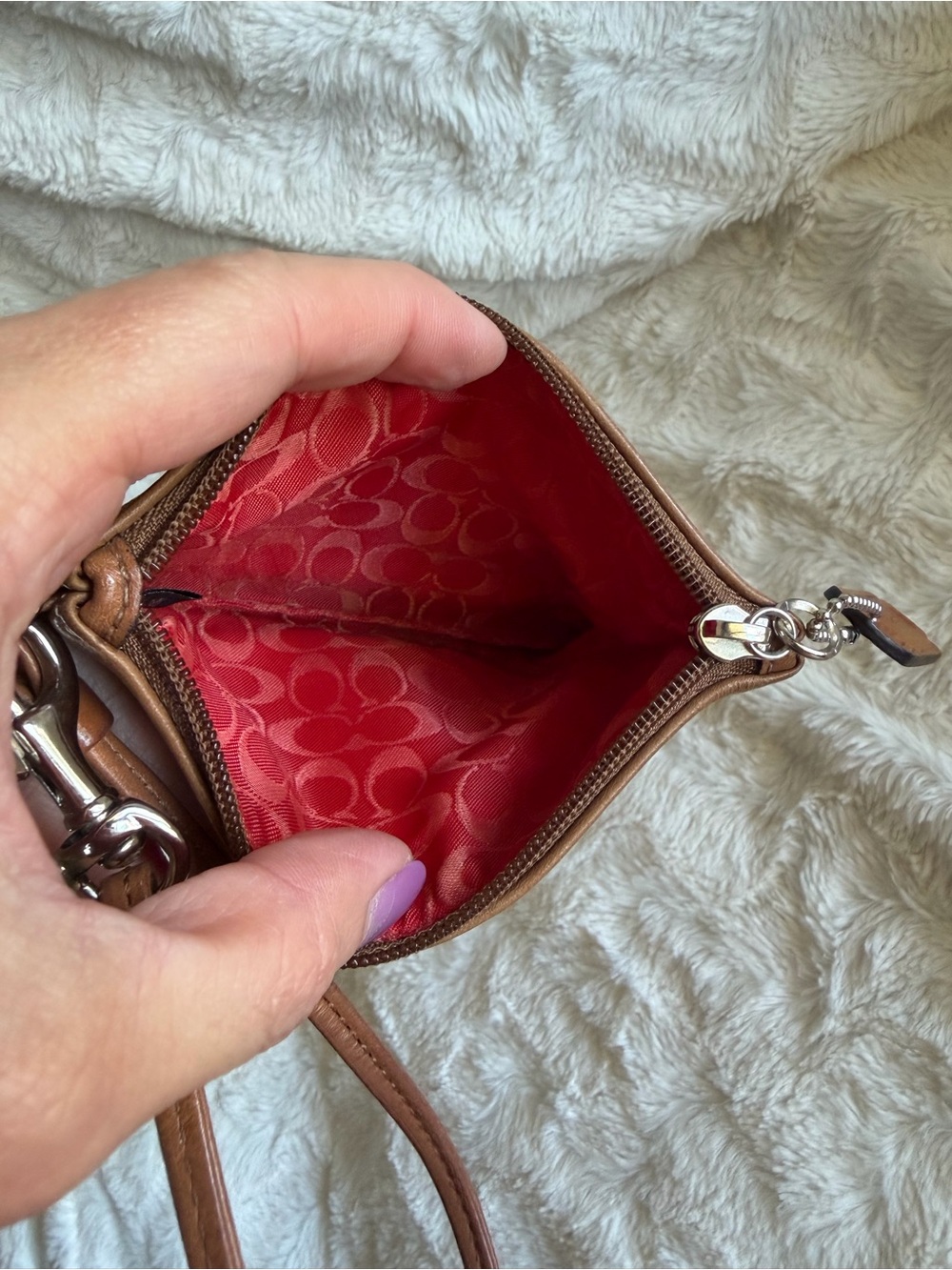 Vintage 2003 Coach Legacy West zipper baguette with wristlet - Picture 10 of 13